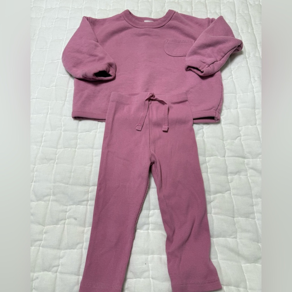 Zara Two-Piece Set in Mauve Pink
